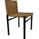 Vintage set van 4 eetkamerstoelen jaren 80 design riet staal