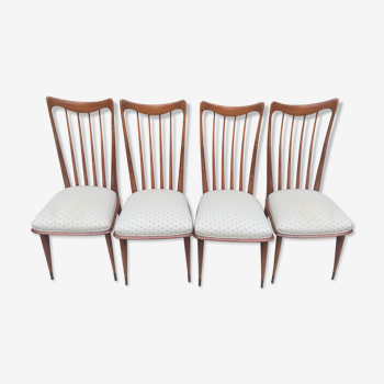 Suite de 4 chaises des années 60