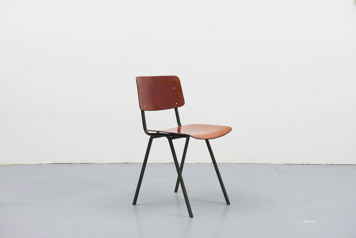 Eromes F6 oak and grey-green chair