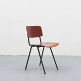 Eromes F6 oak and grey-green chair