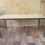 Marble and brass coffee table
