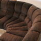Midcentury seventies ‘snake harmonica’ modular sofa