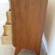 Cabinetmaker's chest of drawers - 4 drawers - golden oak - with oblique profile - compass feet - 1950