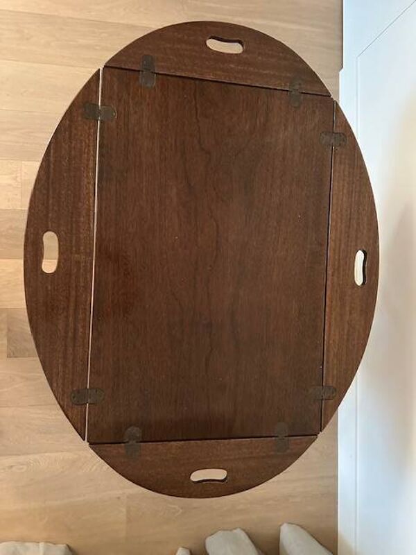 Table basse ovale vintage bateau