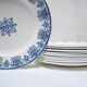 Series of 10 old Terre de Fer plates by L.G. for the earthenware factory of Clairefontaine