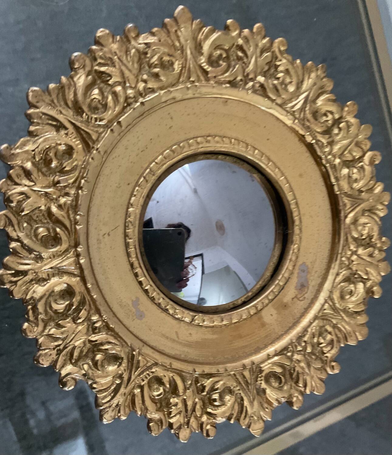 Miniature Witch's Eye Mirror in Bronze