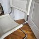 Chaise design aluminium et tissu