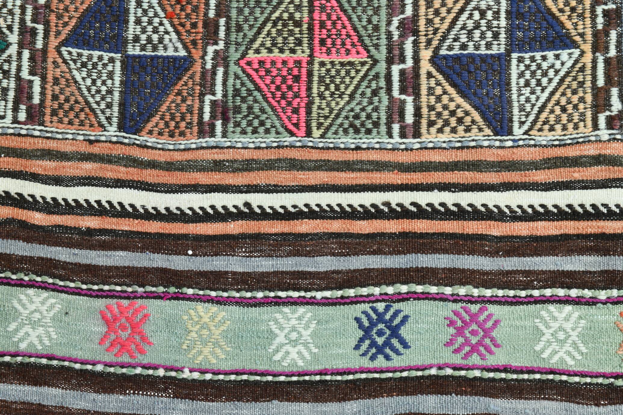 163x280Cm Fuchsia & Pink Persian Kilim Rug, 5x9 Soft Rug