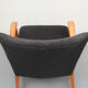 1950s armchair in anthracite velour, completly restored
