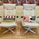 Duo de fauteuils métal et Bakélite design 1960.