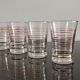 Set of 7 vintage glasses bordered gold and red years 50/60