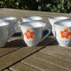 Lot de six tasses à café en porcelaine F.D Chauvigny Vintage années 70