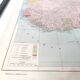 Old map of French West and Equatorial Africa from 1950, 43x43cm.