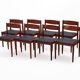 Set of 8 Mid-Century Teak Dining Chairs, Denmark 1960's