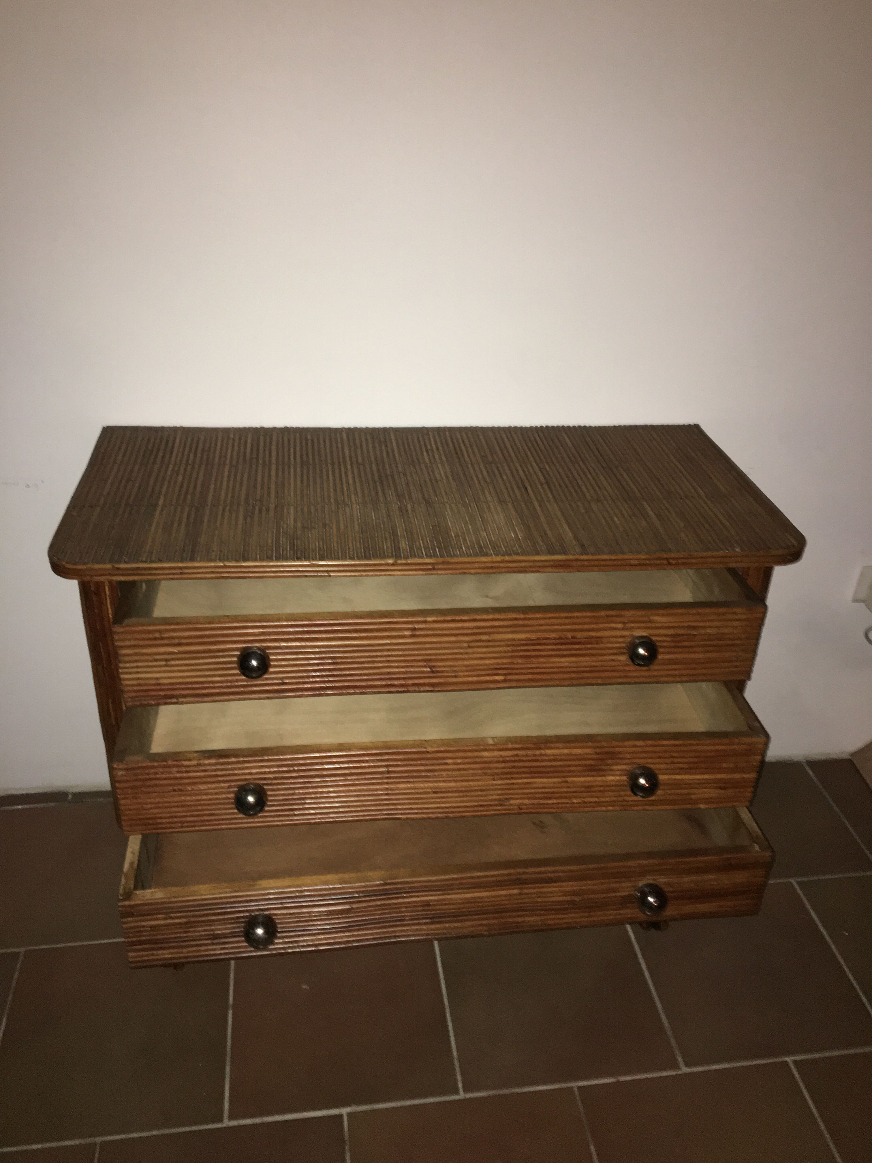 Rattan chest of drawers