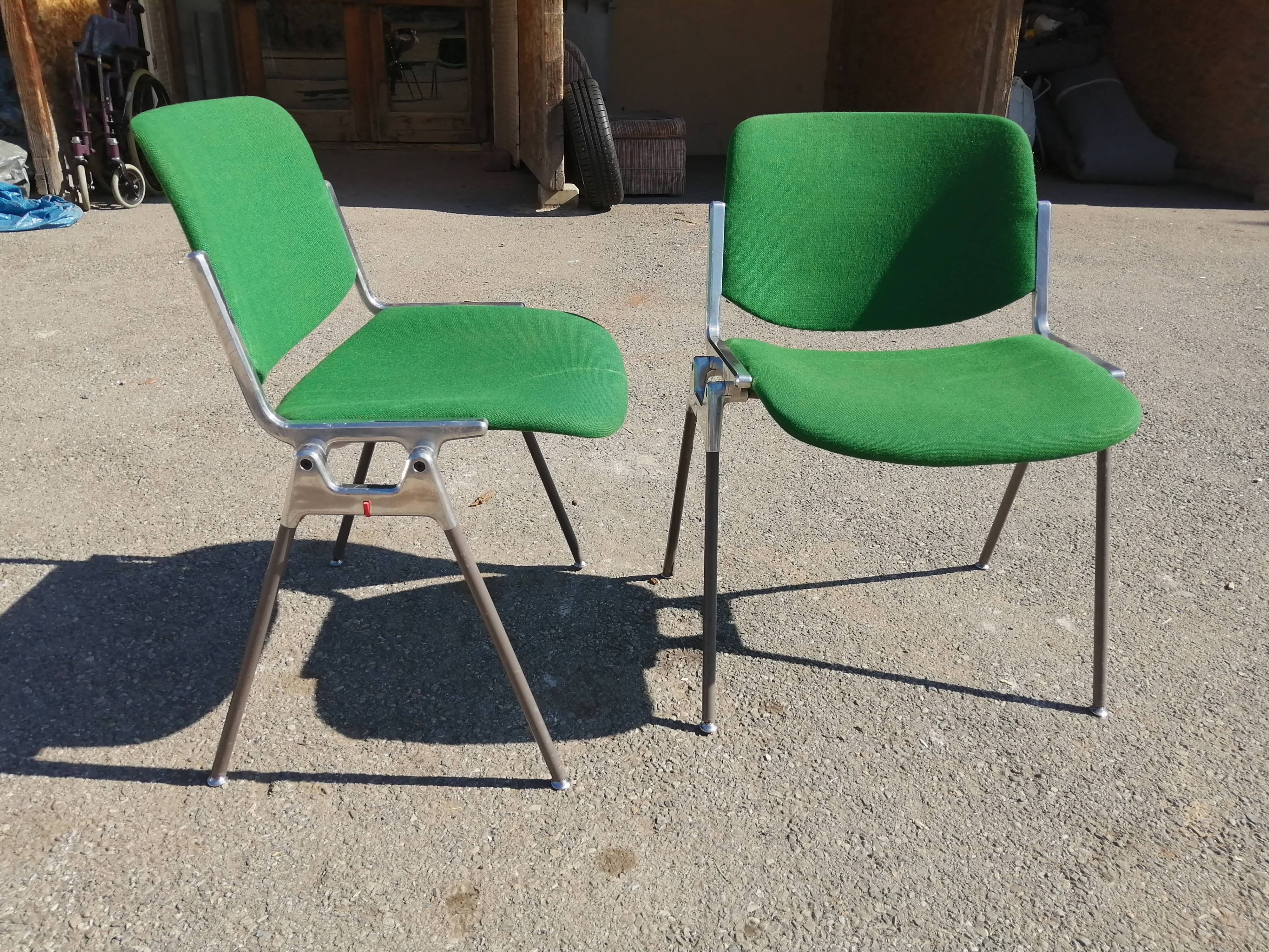 Duo de chaises Castelli DSC106 vert vintage