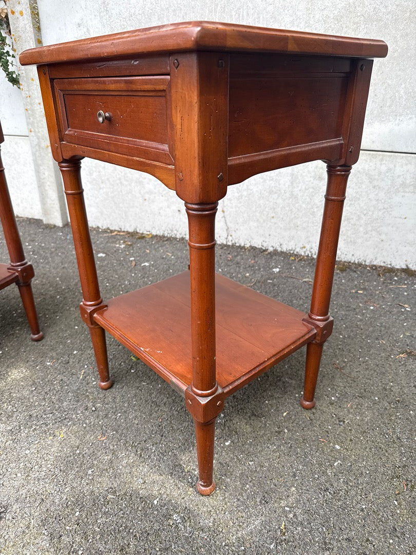 Bedside tables – Camille & Vence – furniture – pair in varnished wood