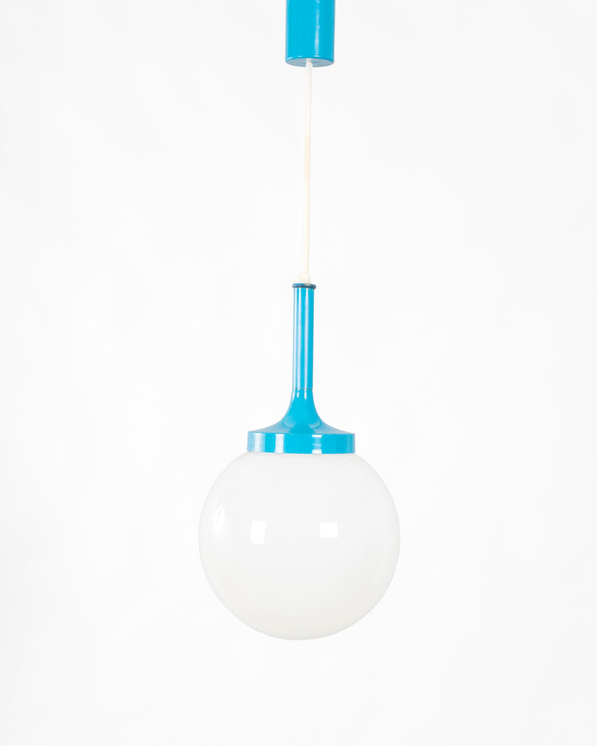 Vintage opaline pendant lamp, 1970's, France