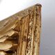 Large gilded wood and stucco mirror with foliage