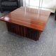 Table basse XL design vintage en bois exotique