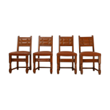 Set of four french deco dining chairs