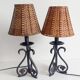 Mid-20th Century Spanish Hand-Forged Wrought Iron Table Lamps