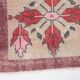 4x8 Star Pattern Burgundy Turkish Vintage Rug, 140x237Cm
