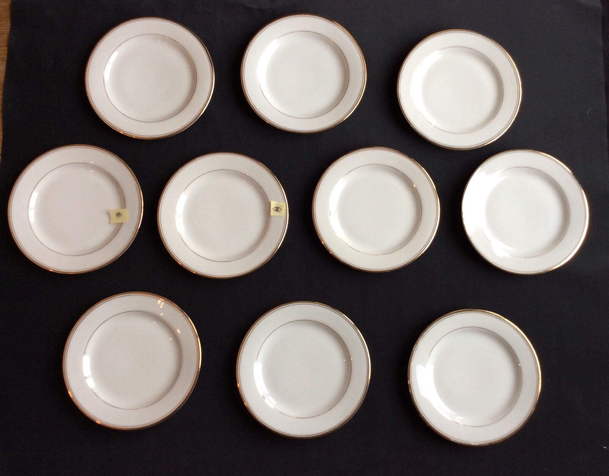 Old dessert plates, mignardises, Limoges porcelain