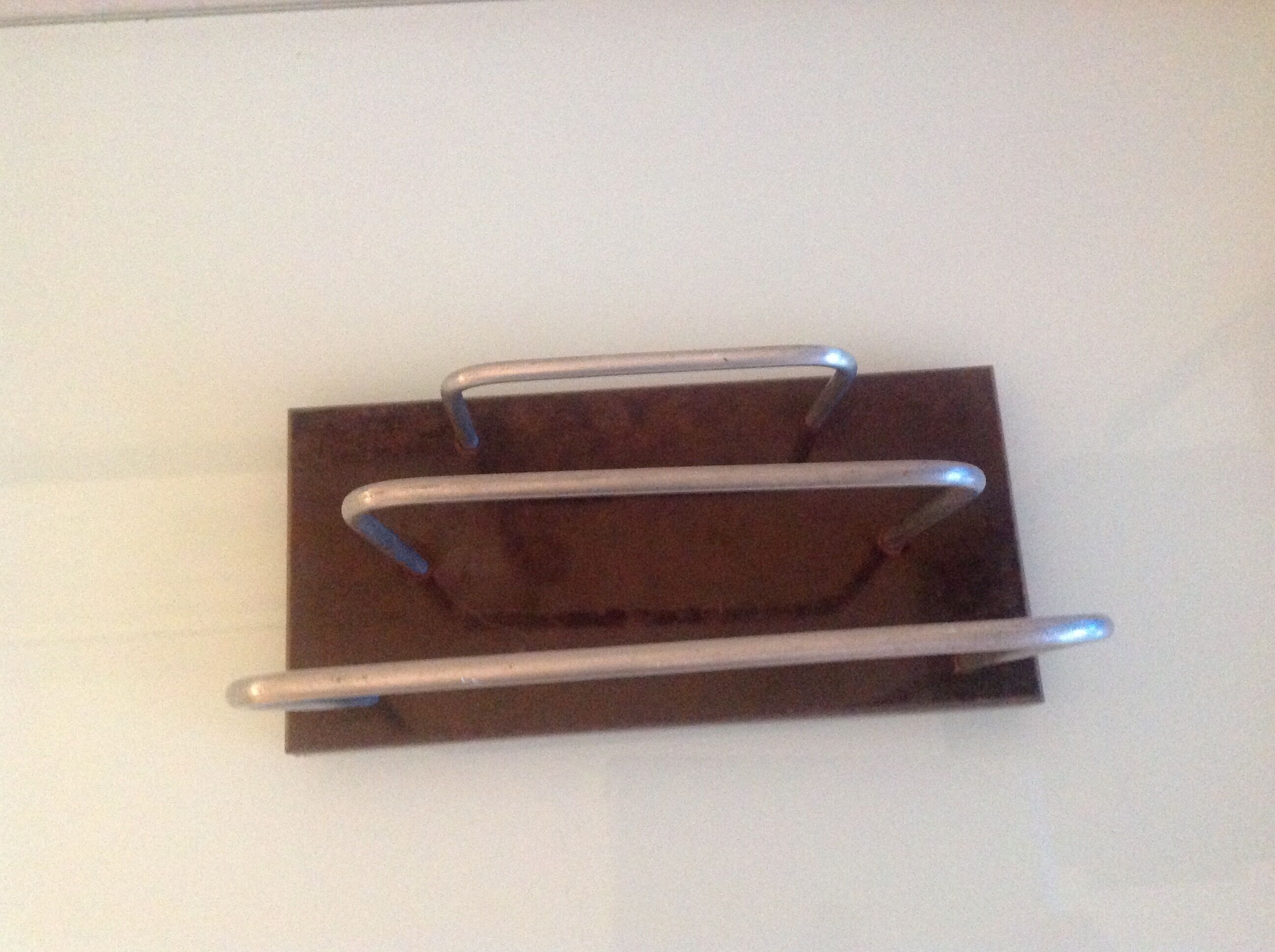 Letter holder in bakelite and chromed metal art deco style / 30s-40s