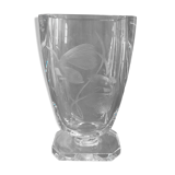 Crystal vase carved fish decoration