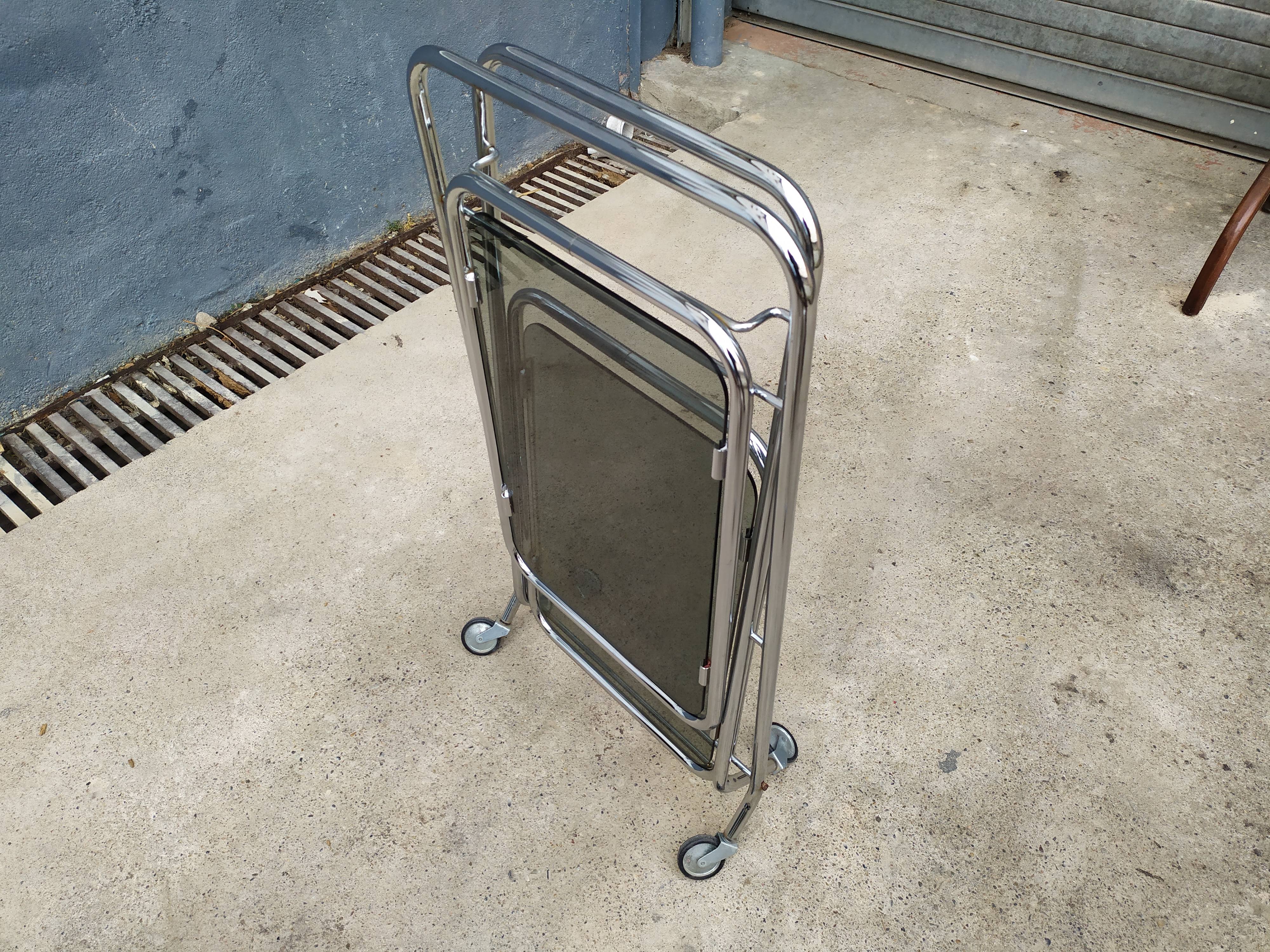 Vintage chrome bar cart