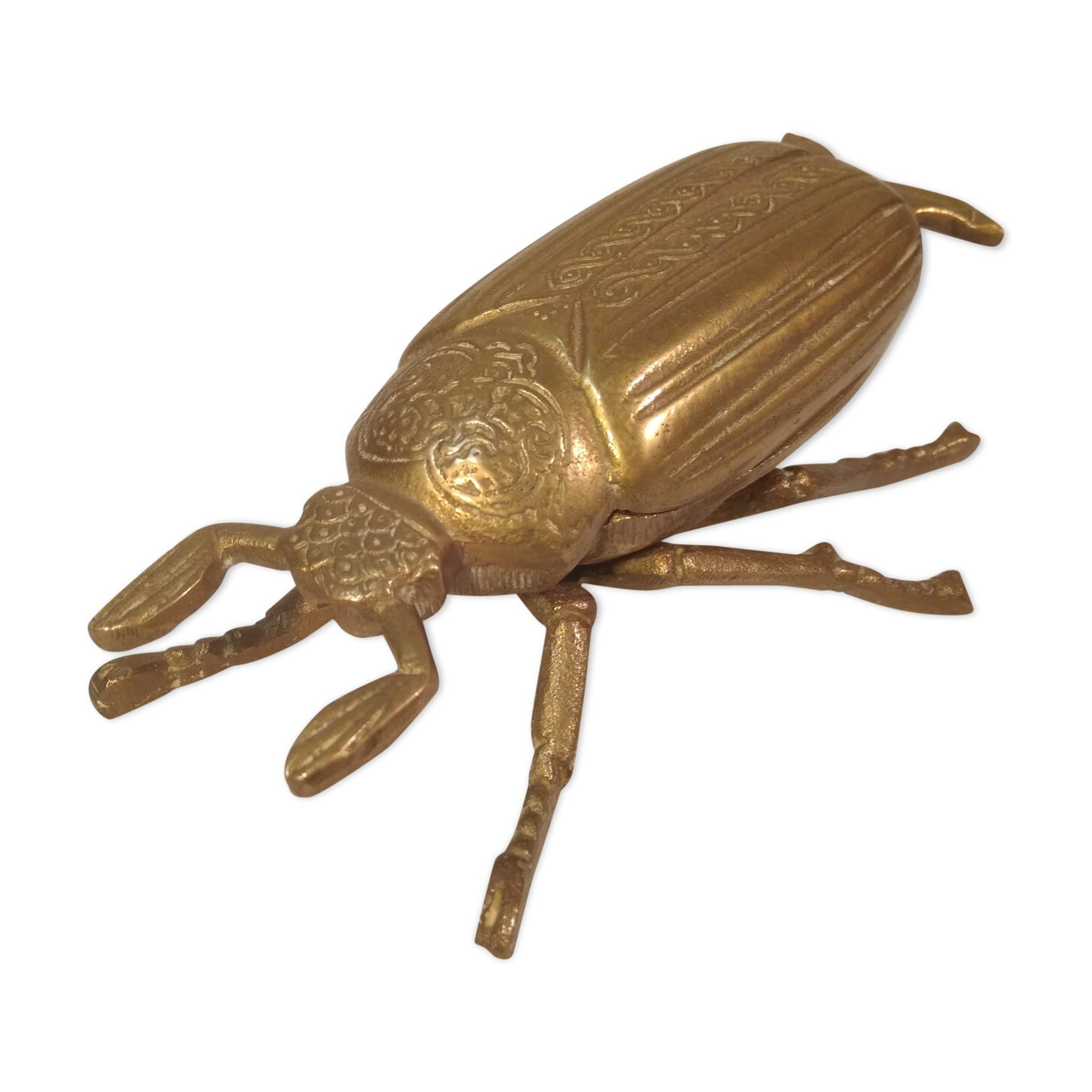 Old brass beetle - ashtray - Matchbox - 50s