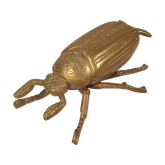 Old brass beetle - ashtray - Matchbox - 50s