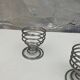 4 vintage stainless steel spiral egg cups from 1970