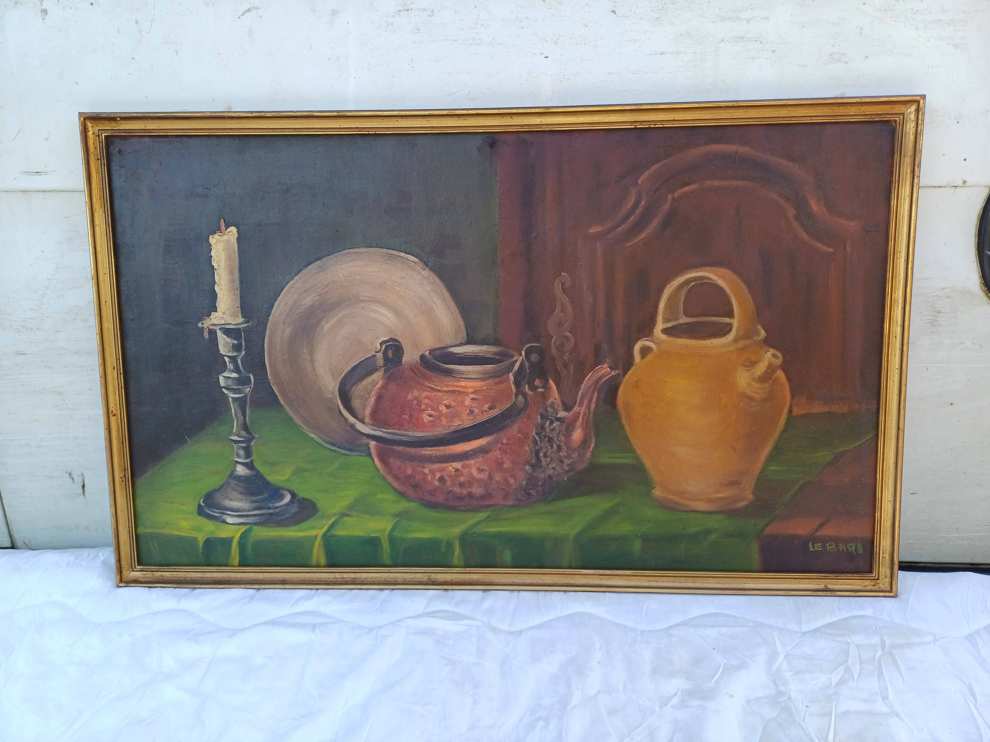 Oil on Panel “Still Life” by: Le Baro