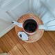 White enamel coffee pot
