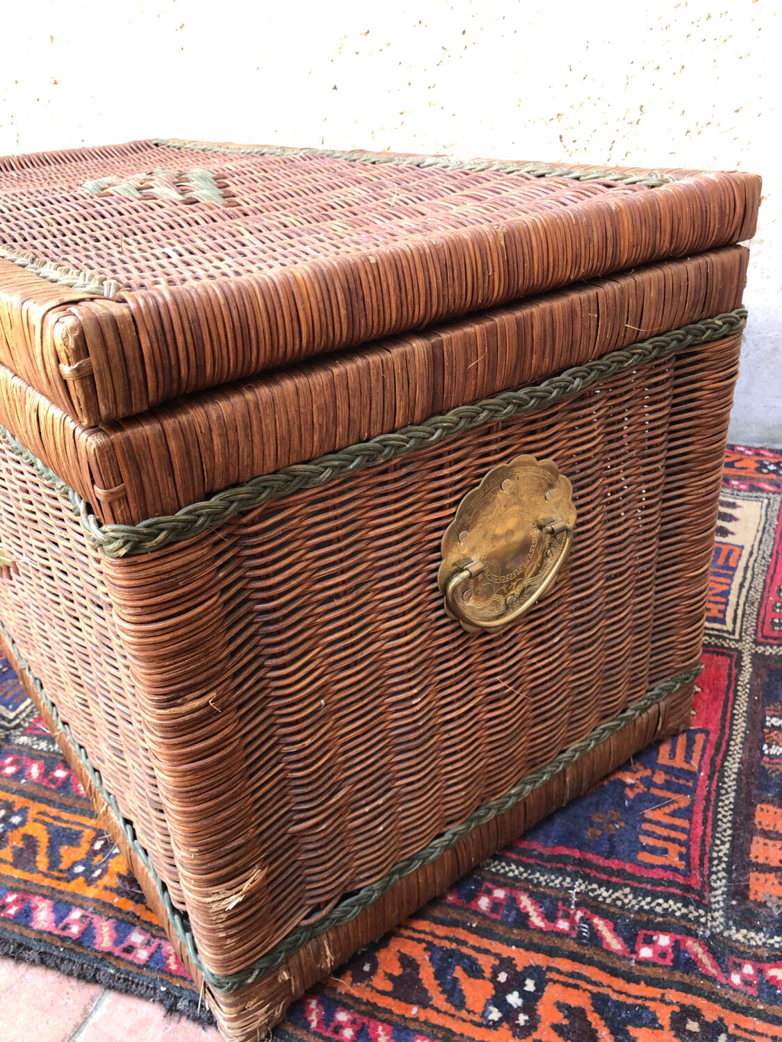 Vintage wicker chest