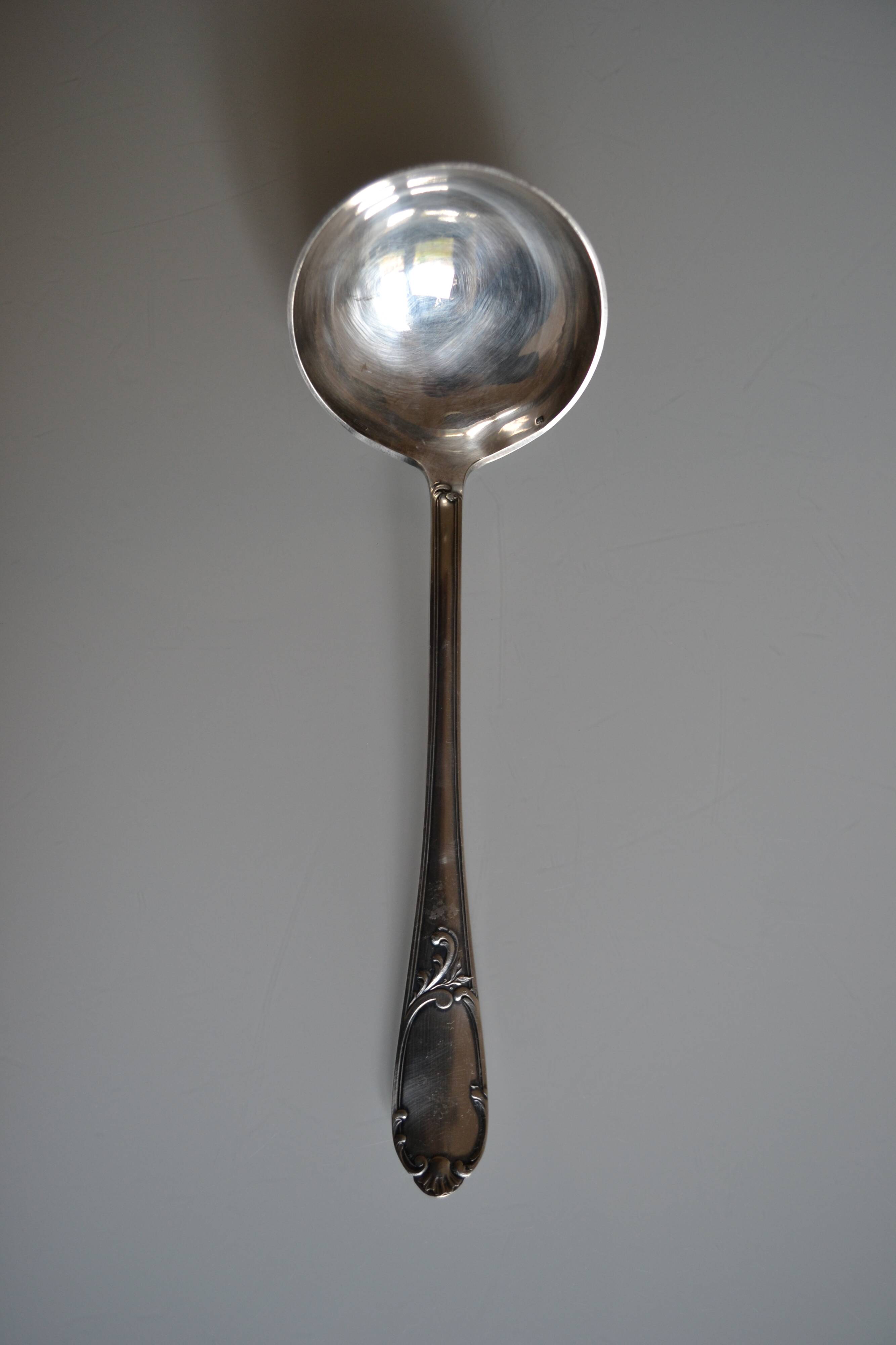 Silver metal ladle goldsmith frionnet francois