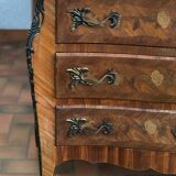 Curved Style Louis XV marquetry chest of drawers