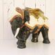 Former majolica slurry elephant planter
