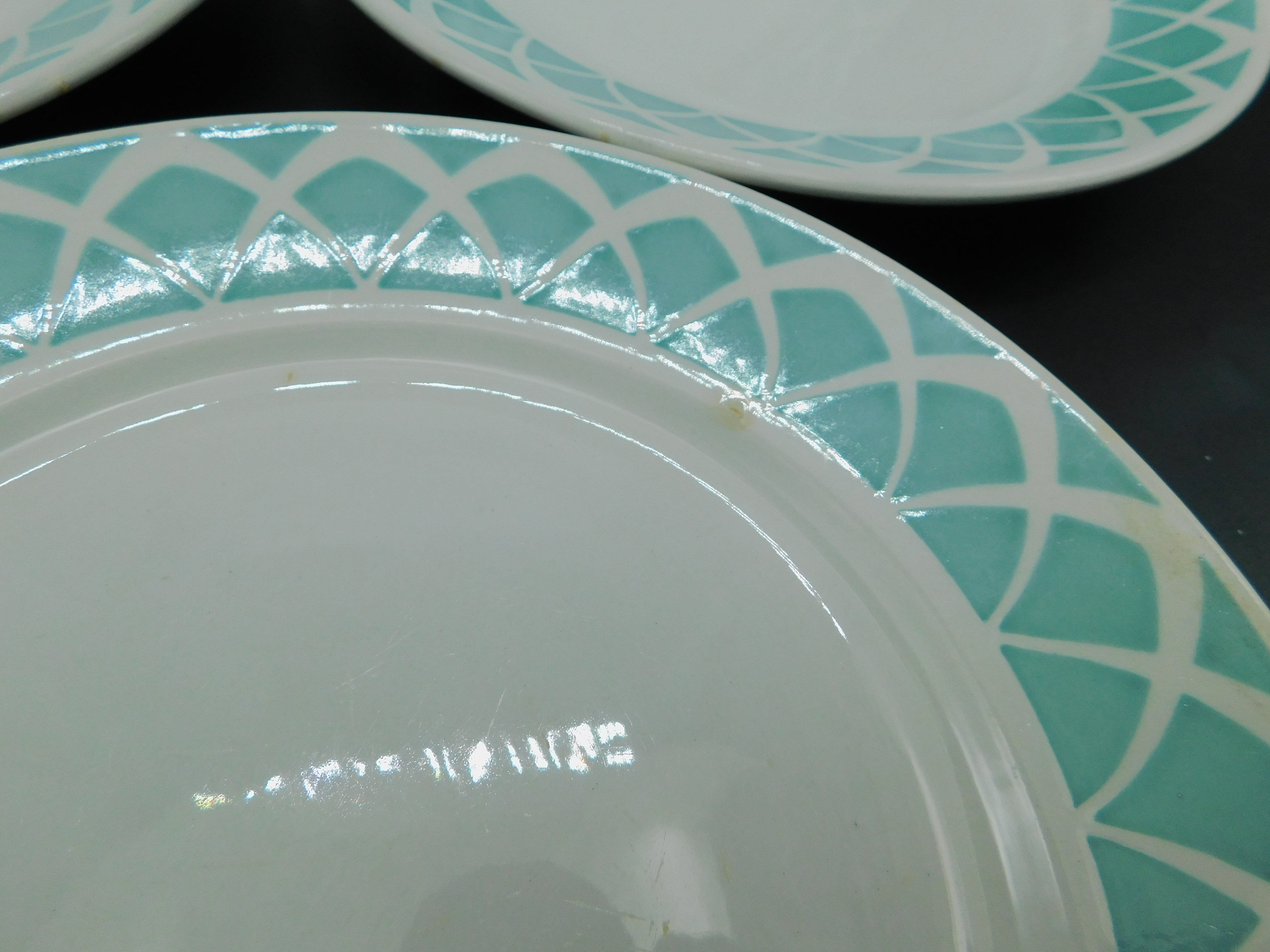 6 flat plates - Fenal Badonviller - Mint Green