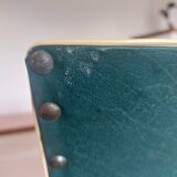paire de chaises, fauteuils bridges vert foncé