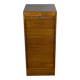 Roller shutter cabinet, dark oak, 1950s