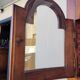 Corner glazed corner cabinet in old cherry wood 1900s