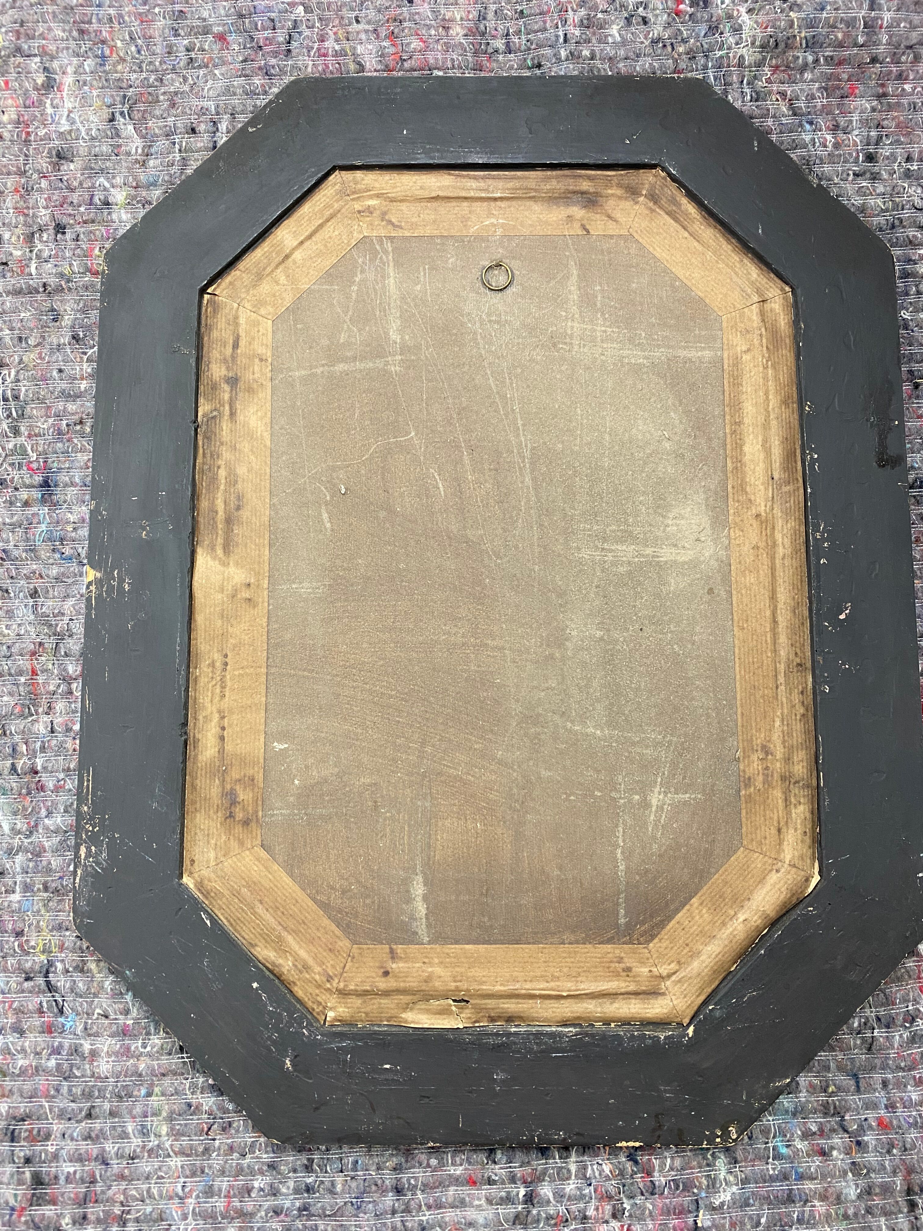 Octagonal mirror floral pattern