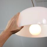Space Age White Pendant Lamp from Guzzini, 1960s