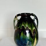 Handmade vase in mixed earth