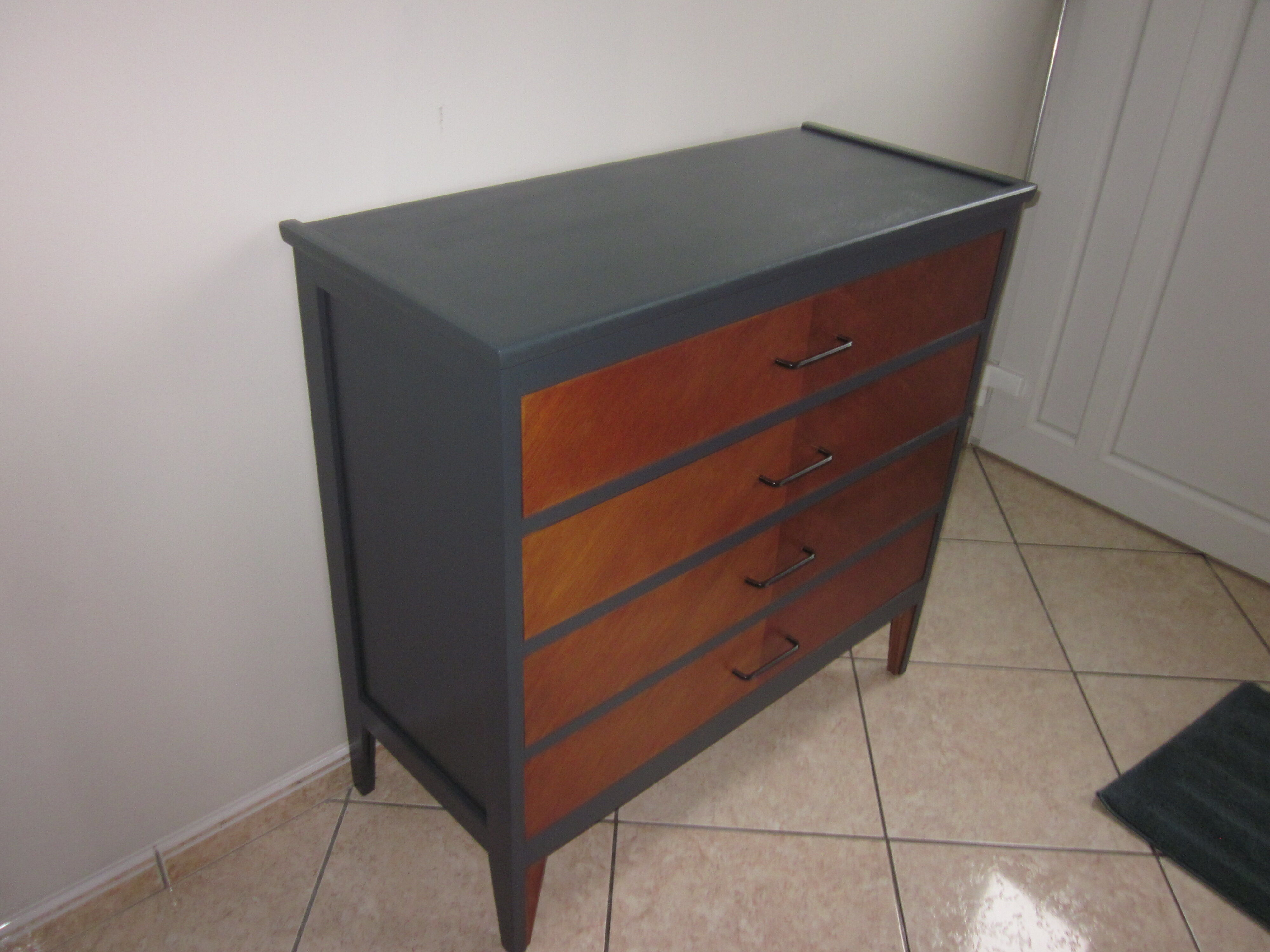 Vintage anthracite grey dresser