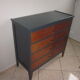 Commode vintage gris anthracite