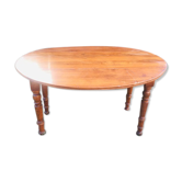 Extendable round table in walnut wood 1930